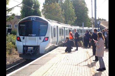 Great Northern carried passengers on one of its 25 Siemens Desiro City Class 717 EMUs for the first time when it operated a 'preview' service on September 28.